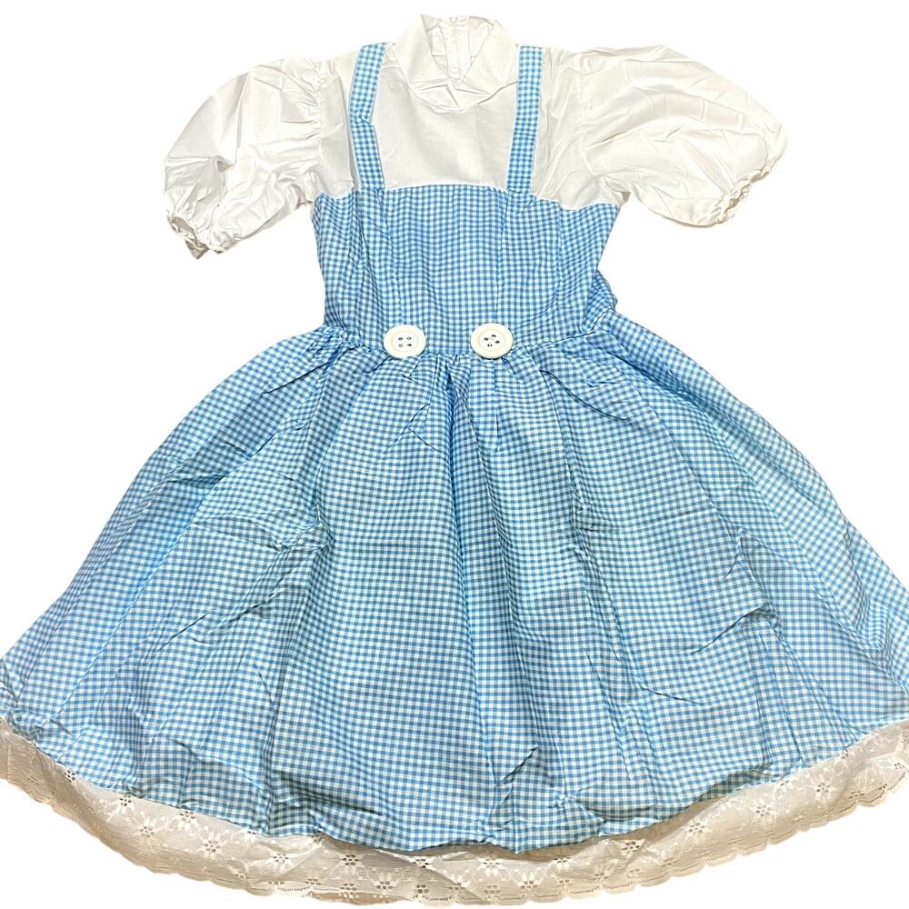 La Mendola The Wizard of Oz Dorothy Costume Adult XL Dress Blue Gingham 8684